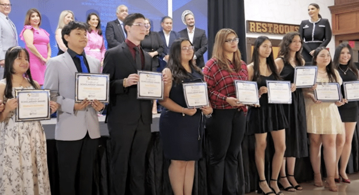 Some of the 50 students who have won 2025 scholarships from the Pharr EDC Foundation.